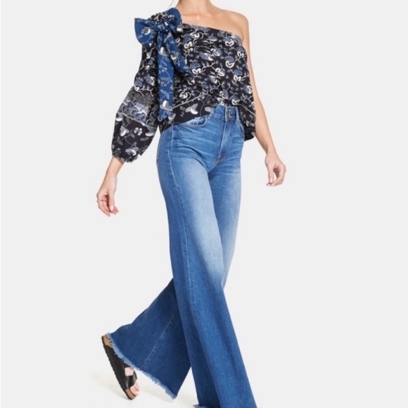 Ulla Johnson Asima Floral Printed One Shoulder Blouse Top Size 2 - Picture 3 of 7